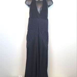 Blk Halter Dress W/Wht stitching detail 12